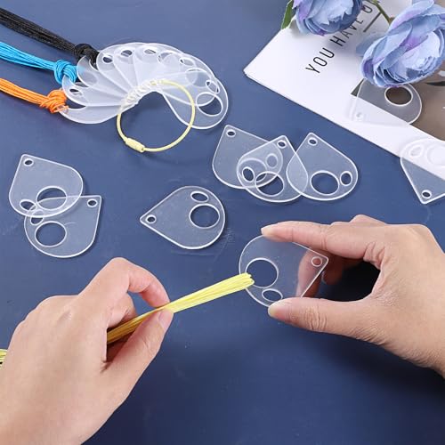 40PCS Acrylic Embroidery Floss Drop, Teardrop Acrylic Bobbins, Floss Drops Cross Stitch, Clear Embroidery Thread Organizers, Cross Stitch Tread Bobbins for DIY Craft Sewing Thread Storage