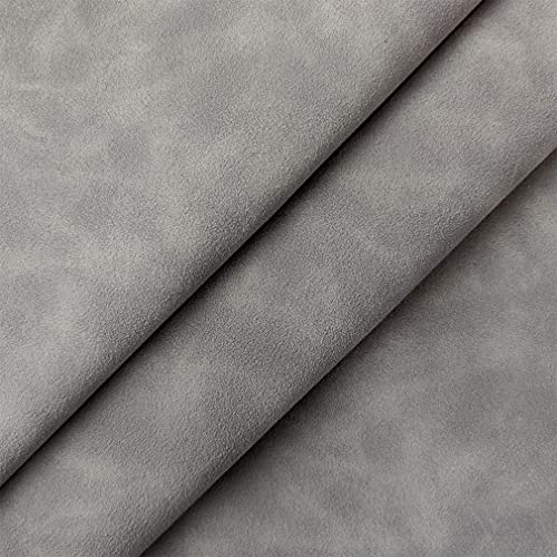Dark Gray Soft Faux Suede Fabric 30x135cm Synthetic Faux Leather Frosted Leatherette for Pouches Wallets Keychains Making - color: Dark Gray
