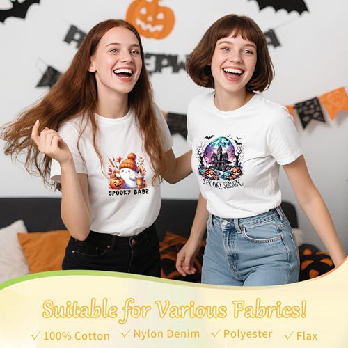 20 Sheets Halloween Iron on Transfers for T-Shirts - color: Colorful