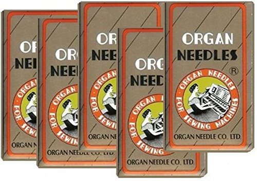 50 Pieces HOME SEWING MACHINE NEEDLES ASSORTMENT (ORGAN 15X1 SIZE#9,11,14, 16, 18) 10pcs per size - style: Regular