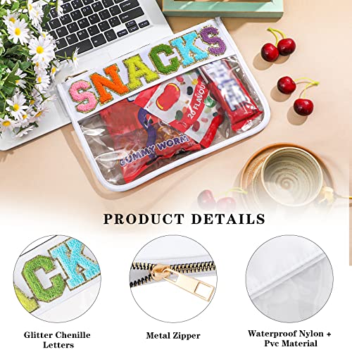 DYSHAYEN Clear Snacks Bag for Travel - color: White-Snacks
