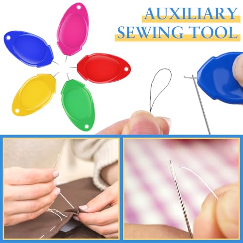 Fedmut 35PCS Needle Threaders 5 Colors Thumb Shape Sewing Needle Threader - color: 35pcs