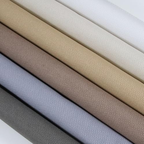 KCS 6 pc of 15" x 18" (38cmx45cm) Counted Cotton Aida Cloth Cross Stitch Fabric Rolled Box (18CT-F) - color: 18ct-f