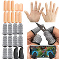 22Pcs Gel Finger Cots Cut Resistant Sleeves Guards Gloves Touch Fingertips