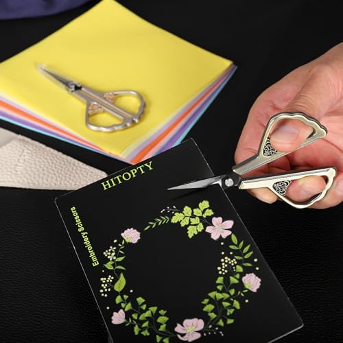 Precision Detail Scissors, Little Sharp Sewing Scissor with Sheath - color: Bronze