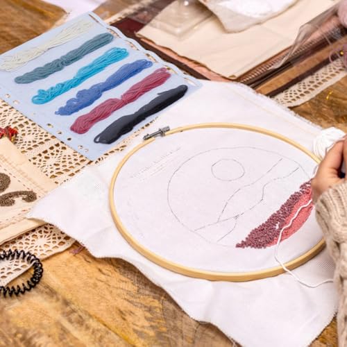 SUPERFINDINGS 8 Pack Binder Page for Embroidery Floss Cross Stitch 6 Grids Sewing Organizer 20x4.6cm Floss Organizers Bags Portable White PVC Thread Holder for DIY Craft Embroidery Sewing Storage - size: 1.81x7.87"
