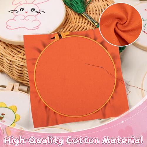 12 Sheets 12 Colors Cotton Embroidery Fabric 7.8×7.8Inch - size: 7.8×7.8Inch
