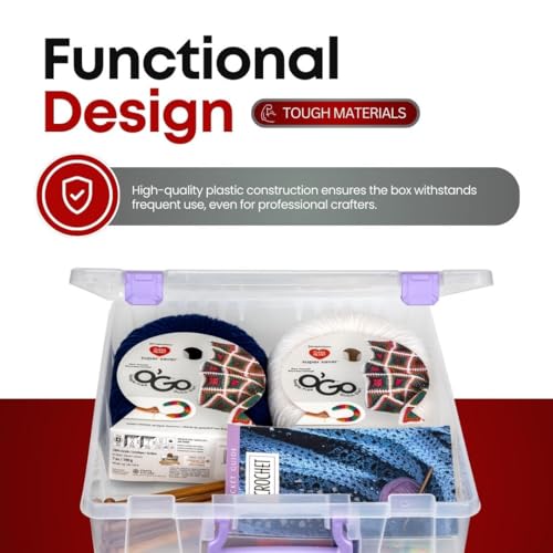 ArtBin Essentials 12 x 12 One-Compartment Craft Box, Clear - color: Purple, size: 1 Pack