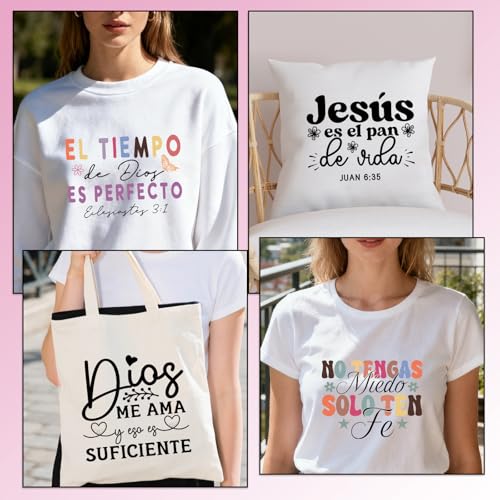 30 Pcs Bible Verse Dtf Transfers Ready to Press for T-Shirts - color: Spanish Bible Verse