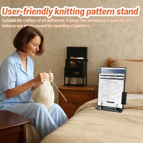 Cross Stitch Supplies,Cross Stitch Pattern Holder and Knitting Pattern Holder, Magnet Board with 4 Magnets Holders for Knitting,Multi-Function