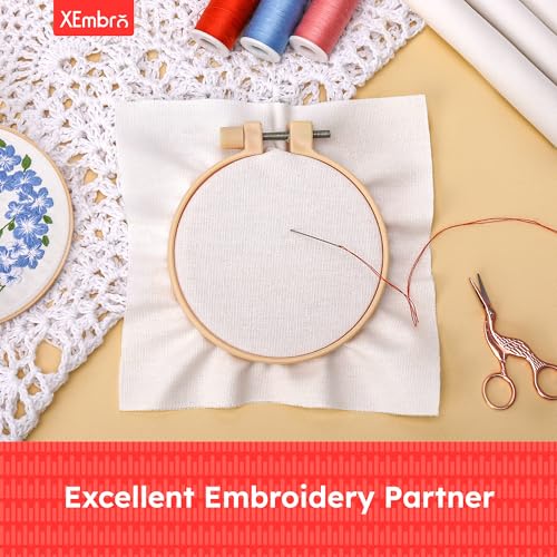 12 PCS Embroidery Fabric, Pre-Cut White Cotton Embroidery Cloth Fabric for Home Decoration & Sewing DIY Crafts (5.9 Inch x 5.9 Inch) - color: White, size: 5.9 x 5.9 inch