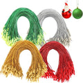 JUNEBRUSHS 600Pcs Christmas Ornament Hooks, Ornament Hangers with Snap - color: Gold Silver Red Green