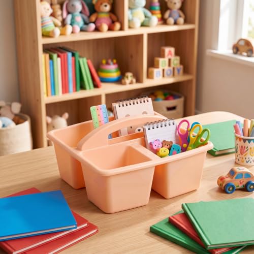 Kathfly 12 Pack Classroom Caddy Organizer with Handle Bulk, Mixed Color 1 - color: Mixed Color 1