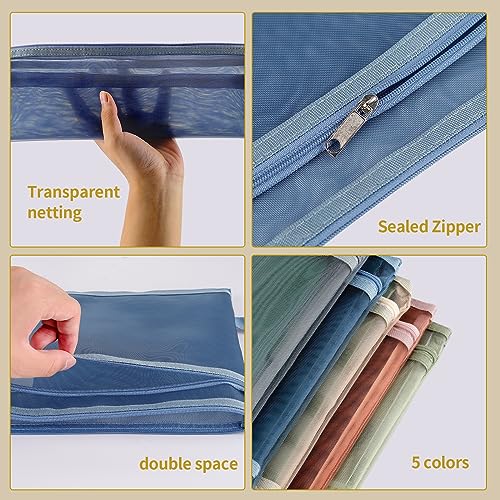 10 Pack Mesh Zipper Pouch Bags，A4 Toy Storage & Organization Bag - size: 2L-10A4