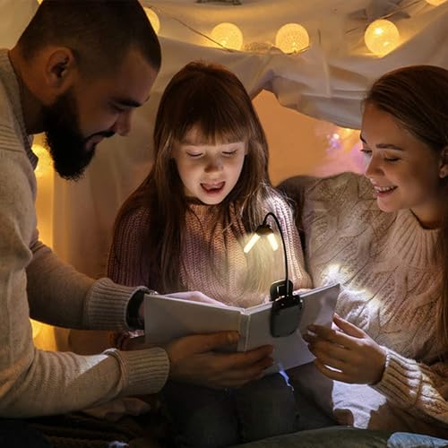 Vekkia 14 LED Rechargeable Book Light for Reading at Night - color: Jet Black