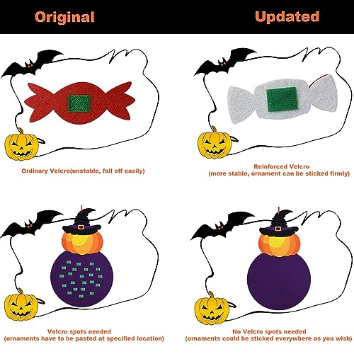 THAWAY DIY Halloween Pumpkin Witch Decor, Felt Halloween Crafts for Kids