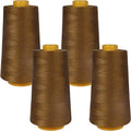 Superpunch SuperSew Thread, 4 Cones of 3000 m, Pack of 4, Brown Autumn 867 - color: Brown Autumn 867