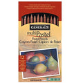 GENERAL'S MultiPastel Chalk Pencils,12 Color (4400-12A) | Acid-Free, Oil-Free, Cedar Wood Barrel | Blendable Pastel Chalks for Paper, Mixed Media & Sewing