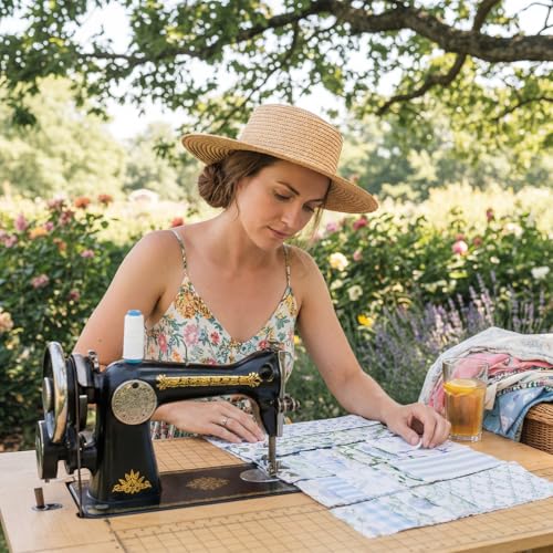 Hosuly 40 Pcs Hydrangea Fabric 2.55" Blue White Floral Jelly Fabric Strips - color: Hydrangea