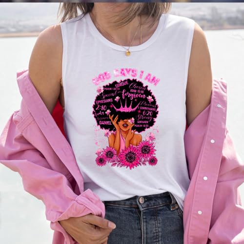 4 Sheets Breast Cancer Awareness Iron on Transfer Patches Pink Ribbon Iron on Patches Stickers Heat Transfer Vinyl Decals with Women Sunflower Design Iron on Appliques T-Shirt Pillow Cover DIY Decor - color: G