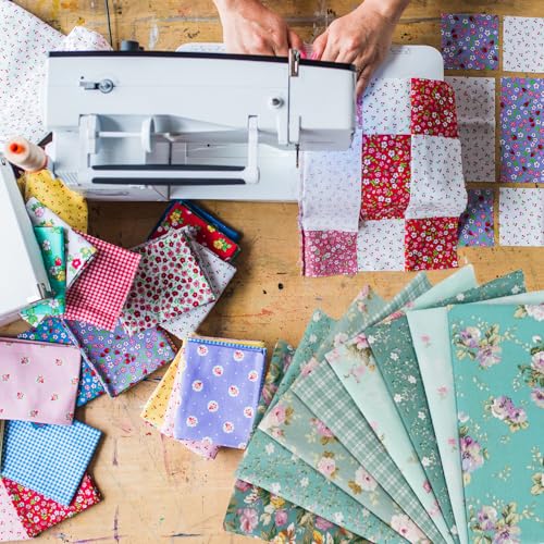 8pcs Fat Quarters 100% Cotton Fabric Bundles Floral Precut Fabric Squares 18”x22” for DIY Quilting Sewing Patchwork Crafts