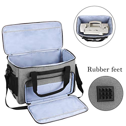 Teamoy Sewing Machine Case, Carrying Tote Bag Storage Organizer, Gray - color: Gray