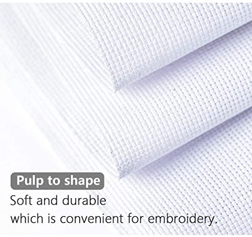 Cross Stitch Aida Fabric 14 Count, 59 by 39 Inch Large Size, Classic Reserve Cross Stitch Aida Cloth for Home DIY Embroidery Decoration - color: White, size: 14 CT 59 x 39In