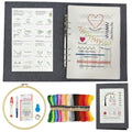 Embroidery Stitch Book Kit, 180 Stitch Patterns, 31-Piece Set for Beginners