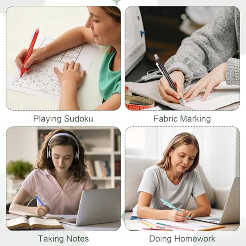 PATIKIL 3pcs Erasable Gel Pens 0.5mm Fine Point Retractable Heat Dark Red - color: Dark Red