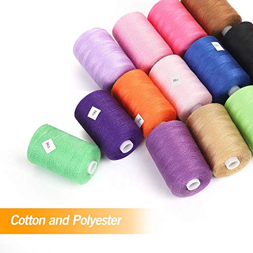 NEX 24 PCS Sewing Thread Kit, 24 Colors Sewing Machine Thread Spool