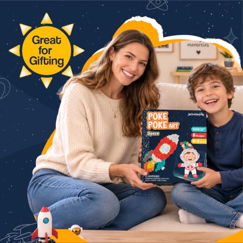 jackinthebox Poke Art Space Crafts Kits for Boys Kid, Activity Toy Ages 4-8 - style: Space