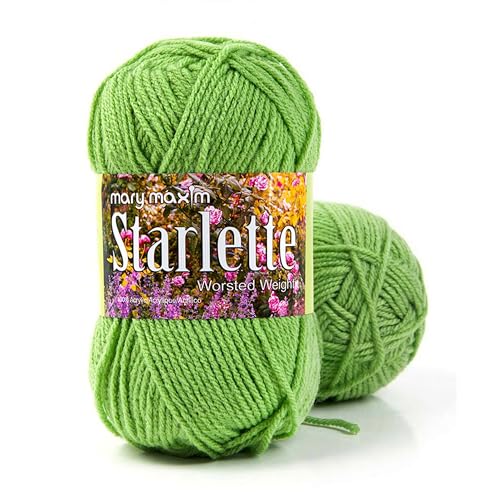 Mary Maxim Starlette Yarn, Soft Acrylic Yarn, 3.5 OZ 180 Yards, Apple Green - color: Apple Green