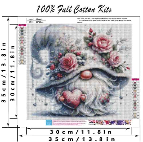 DYAIANGMU Elephant Stamped Cross Stitch Kit for Adults 13.7x13.7 inches - color: red-73