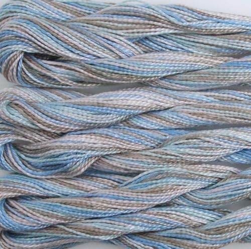 KCS 162 Yards(150 Meters) Mercerized Pearl Cotton Crochet Needlepoint Thread,Size 5,6 skeins,4017 - color: 4017