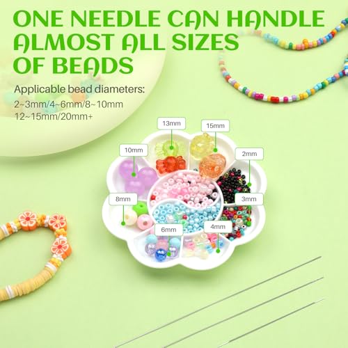 30 Pcs Big Eye Beading Needles, 10 Sizes Beading Needles for Seed Beads - style: StyleB