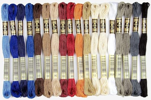 DMC 117F25HDC Embroidery Floss Pack 8.7yd, Home Decor 36/Pkg - color: Multicolor, size: 8.7 Yards (36 skeins)