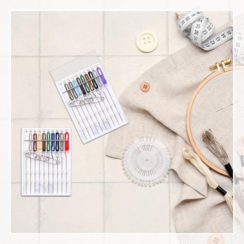 Hestya Pre Threaded Needles Hand Sewing Quick Fix, Rich Color - color: Rich Color