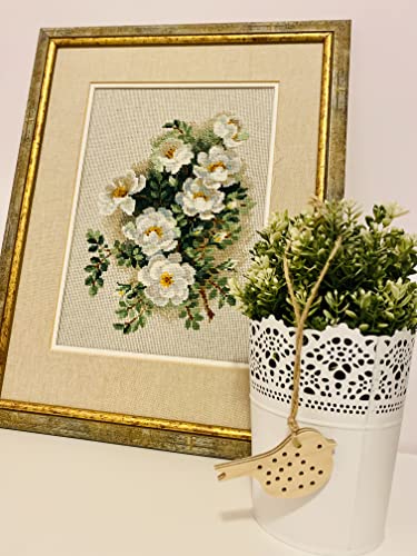 RIOLIS 1351 White Briar Counted Cross Stitch Kit 8.25 x 11.75 in - style: White Briar 1351
