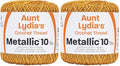 Red Heart Metallic Crochet Thread, 10, Gold (Pack of 2) - color: Gold, size: Size 10 (Pack of 2)