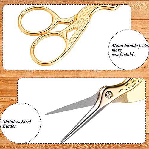 Honoson 10 Pcs Embroidery Scissors Bulk 3.6" Small Vintage, Bright Color - color: Multiple Color