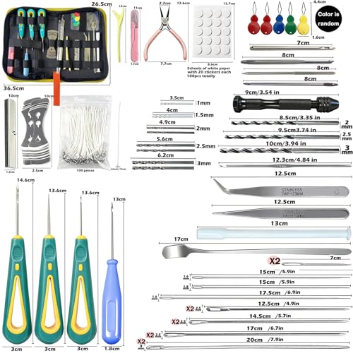 157PCS Professional Candle Making Kit with Soy Candle Wicks,7.9" Extra Long Big Hole Wicking Needle Hand Twist Drill Bits with Storage Bag,Mold Punch Set with Hook Eye for Inserting Candle&Mold Wicks - color: 157pcs