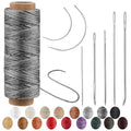 Waxed Thread 55 Yards, Leather Sewing Waxed Thread Dark Gray - color: Dark Gray, size: 55Yard