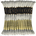 LE PAON Embroidery Floss, 14-Pack Six Strands 100% Long Staple Cotton Embroidery Thread, 8.7-Yard，Color Number：168, Very Light Pewter - color: 168