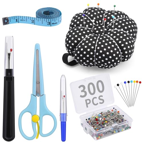 300 Pieces Sewing Pins Cushion, Pin Cushion for Sewing, Straight Pins