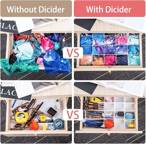 40Pcs Drawer Dividers, Adjustable Drawer Organizer for Socks, Underwear, Makeup, Can Help Tidy Kitchen, Bedroom, Dresser White - color: White, size: 40Pcs