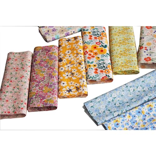 42-10" Quilting Cotton Fabric Bundles Printed Floral Craft Fabric Precut 100% Cotton Layer Cake Fabrics Quilting Squares for Any DIY Sewing Crafts(Fresh Style) - color: Color-2