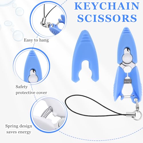 Chunful Tiny Scissors with Cover, TSA Approved Mini Travel Scissors, 6 Pcs