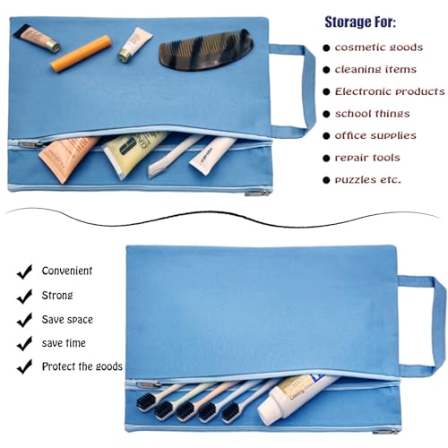 A4 Mesh Zipper Pouch, Waterproof File Bag with Handle,Foldable Document Organizer for School, Office, Travel - Durable Folder with Puzzle Project/Cross Stitch (2)