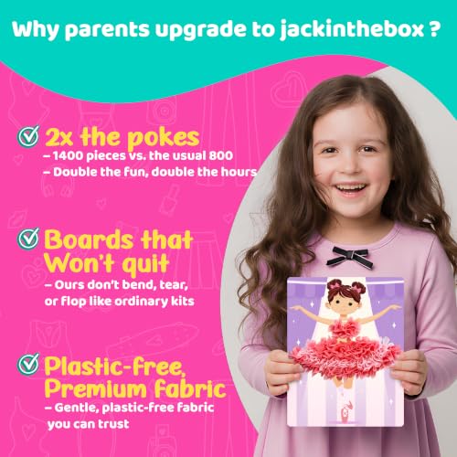jackinthebox Poke Art Fashion Art Craft Kit for Girls, Kids, Toys, Ages 4-8 - style: Fashion