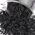 4000 Pcs Black Glass Bugle Beads, 2 x 7 mm Embroidery Beads, Small Long Tube Seed Beads for Embroidery Craft Jewelry Making - color: Black